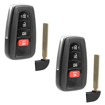 thumbnail image 2 of Extra-Partss 2-Pack 4-Button Smart Remote Key Fob For Toyota - HYQ14FBA Compatible (EP-01052077) 2 of 6