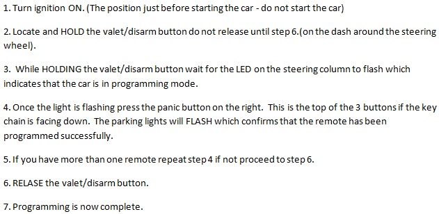 Free Keyless Entry Remote Programming