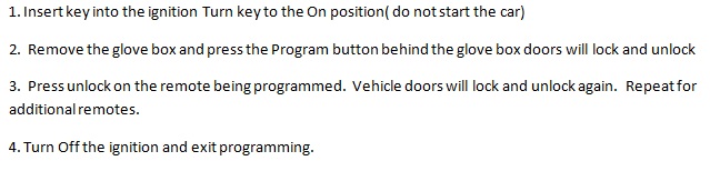 Free Keyless Entry Remote Programming